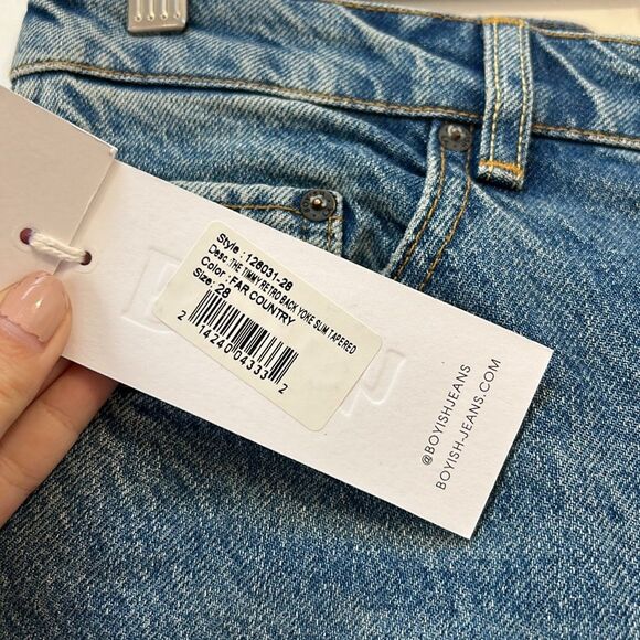 Boyish The Timmy High Rise Straight Leg Yolk Back Jeans Size 28 NWT - Picture 5 of 9